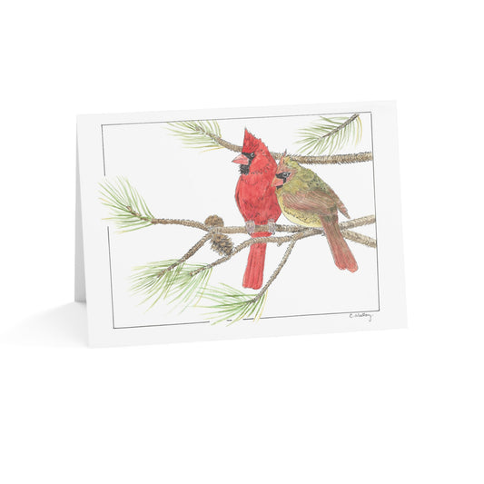 Couple in the Evergreen Holiday Card 10 Pack