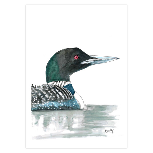 Portrait of a Loon card