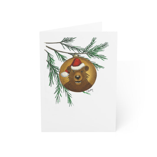 Bear Ornament Holiday Card 10 Pack