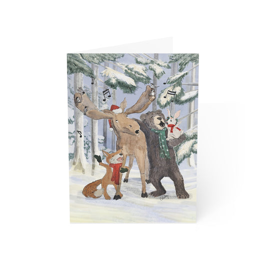 Woodland Carolers Holiday Card 10 Pack