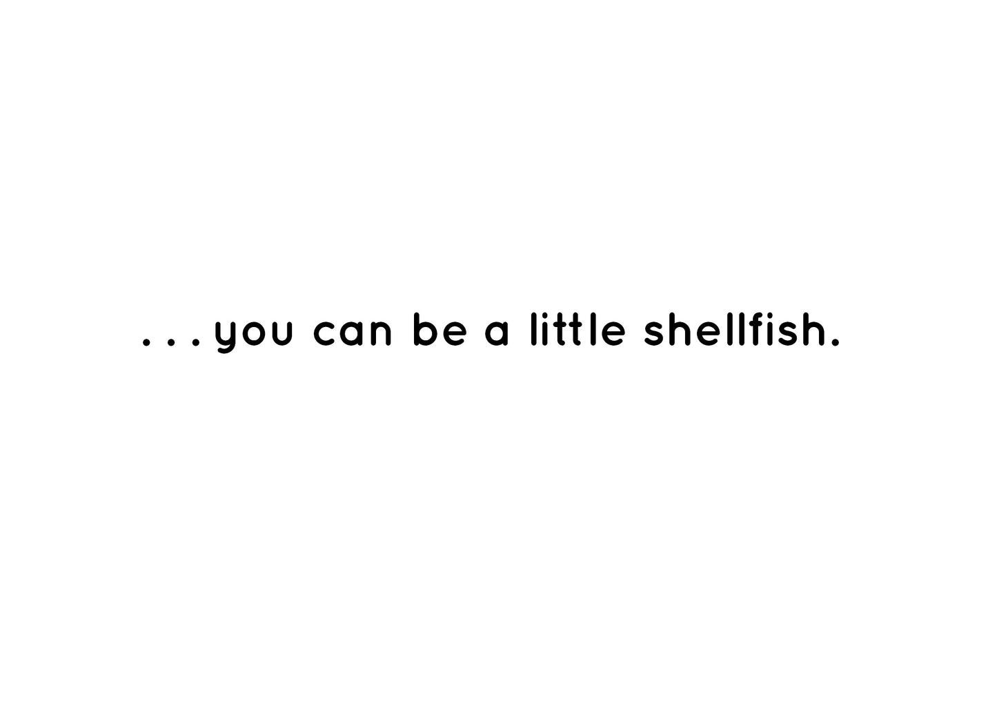 Shellfish birthday card