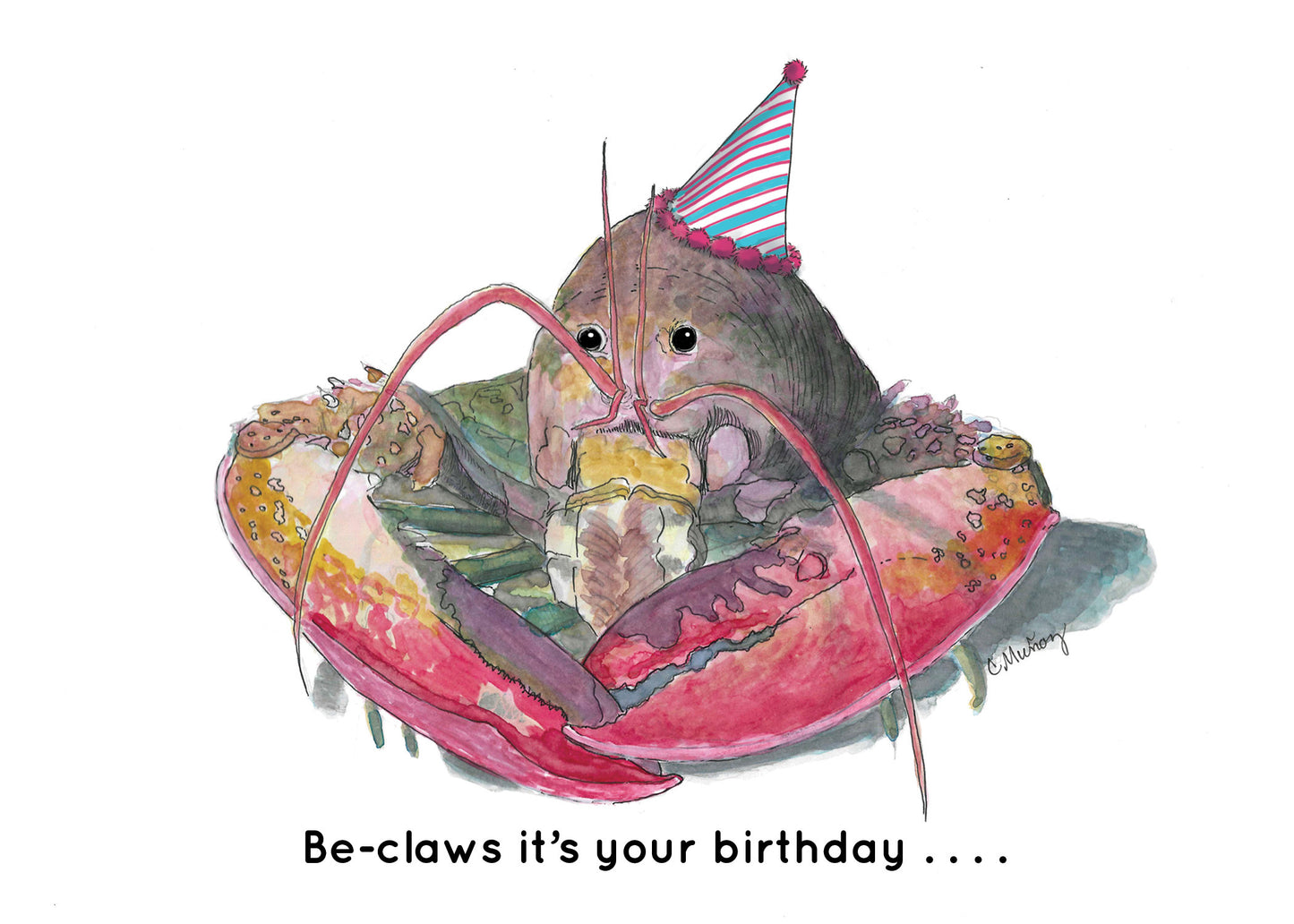 Shellfish birthday card