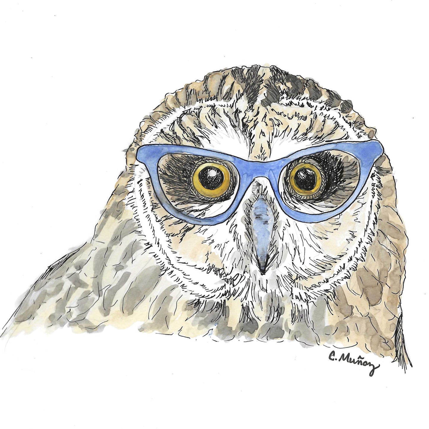 Owls with Glasses Assorted Notecard Set